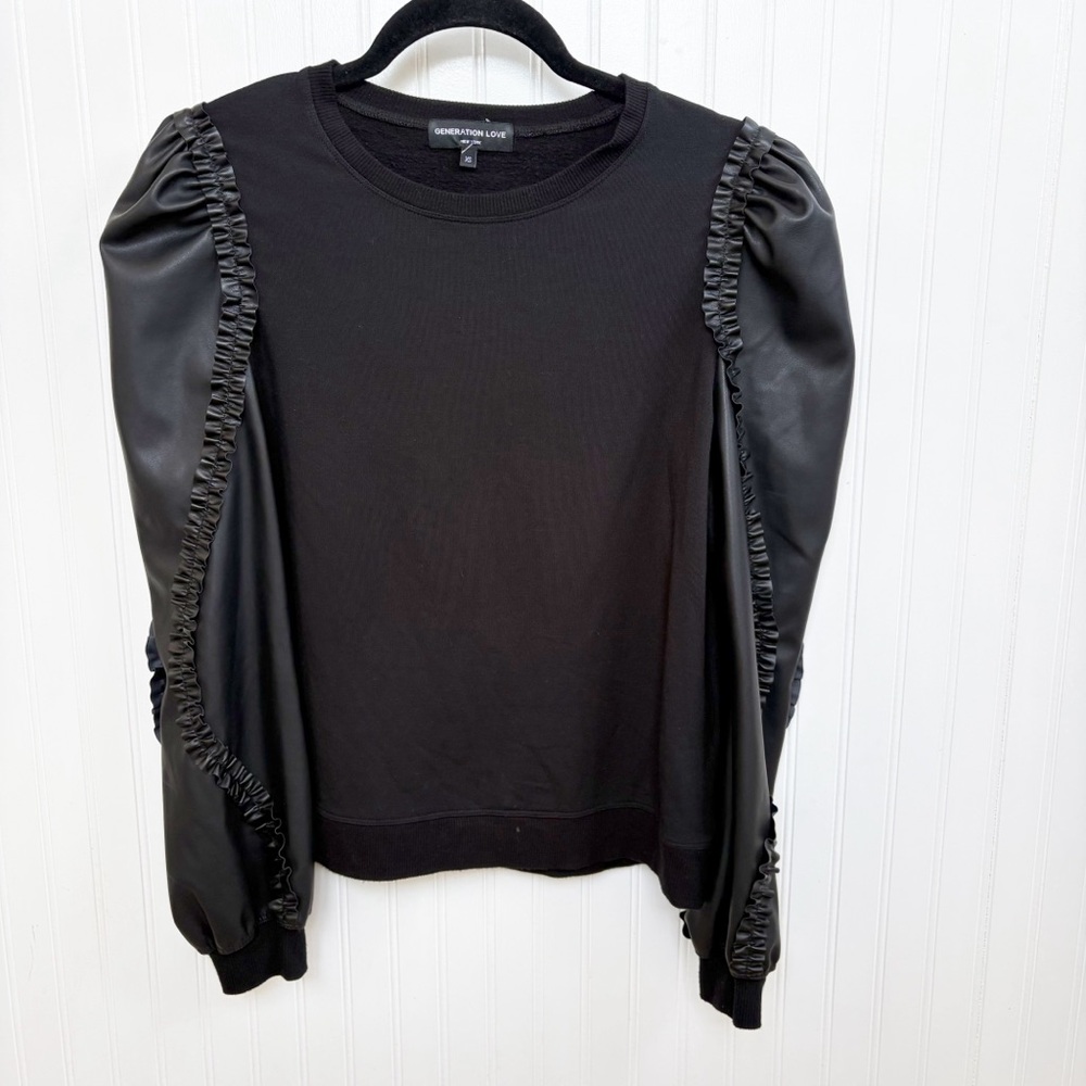 Generation Love Solid Black Georgia Sweatshirt Fa… - image 4